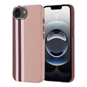 iPhone 16E Kılıf Kablosuz Şarj Özellikli Karbon Fiber Görünümlü Nekst Kapak thumbnail 1