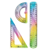 20 cm kırılmaz esnek cetvel takımı 3 lü set - 1
