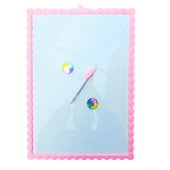 çocuklar için magnetik çift taraflı  yazı tahtası 28x39.5 cm pembe - 1