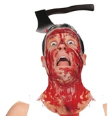 Kafaya Saplanmış Halloween Kanlı Balta Şaka Tacı thumbnail 2