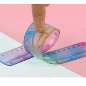 20 cm kırılmaz esnek cetvel takımı 3 lü set - 2