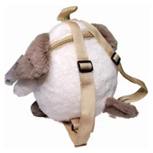 çocuklar için sevimli peluş sırt çantası krem 25 cm (3-6 yaş) - 2
