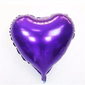 Kalp Balon Folyo Mor 45 Cm 18 İnç - 1