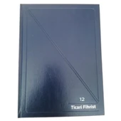 12 li ticari fihrist 20x28 cm dikişli lacivert - 2