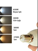 (3 Adet) Ledvance 4,9W (40W) 2700K (Sarı Işık) Dim Edilebilir E14 Duylu (İnce Duy) Led Mum Ampul - 5