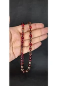 ATEŞ KEHRİBAR TESBİH KIRMIZI-ŞEFFAF RENK BEYZİ KESİM T-427 - 3