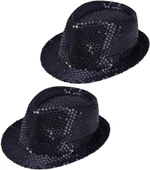 Çocuk Boy Siyah Payetli Şapka Gösteri Şapkası Michael Jackson Şapkası 54 No thumbnail 3