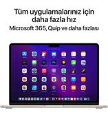 MacBook Air M2 Çip 8GB 512GB SSD macOS 13" Taşınabilir Bilgisayar Yıldız Işığı MLY23TU/AA - 3