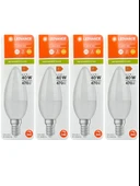 (4 Adet) Ledvance 4,9W (40W) 2700K (Sarı Işık) Dim Edilebilir E14 Duylu (İnce Duy) Led Mum Ampul thumbnail 1