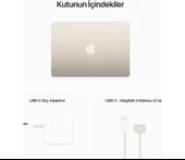 MacBook Air M2 Çip 8GB 512GB SSD macOS 13" Taşınabilir Bilgisayar Yıldız Işığı MLY23TU/AA - 2