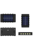 2 Adet Beyaz Işık 10 Ledli  Solar Enerjili Aplik Teras Bahçe Varanda Apliği Beyaz Işık - 8