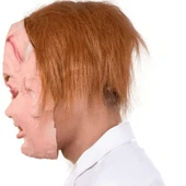 Çaki Maskesi Kahverengi Saçlı Lateks Et Chucky Çaki Maskesi - 2