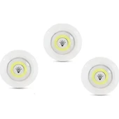 Kablosuz Uzaktan Kumandalı 3lü Led Lamba Seti - 3