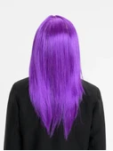 Mor Renk Düz Kesim Uzun Parti Peruğu Takma Saç thumbnail 2