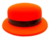 Neon Partisi Turuncu Renk Melon Plastik Parti Şapkası thumbnail 1