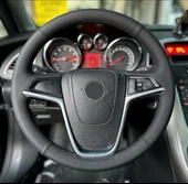Dikmeli Direksiyon Kılıfı Opel Uyumlu Astra J Kasa Araca Özel Direksiyon Kılıfı Klasik Siyah - 1