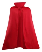 Kırmızı Renk Yakalı Pelerin 120 Cm thumbnail 2