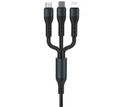 Force Cb631 Örgülü Ve Güçlendirilmiş 100 Cm Çoklu Şarj Ve Data Kablosu - 1