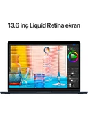 Apple MacBook Air M2 Çip 8GB 256GB SSD macOS 13" Taşınabilir Bilgisayar Gece Yarısı MLY33TU/A - 4