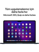 Apple MacBook Air M2 Çip 8GB 256GB SSD macOS 13" Taşınabilir Bilgisayar Gece Yarısı MLY33TU/A - 8