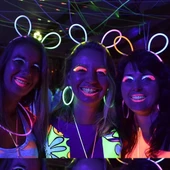 Karanlıkta Parlayan Fosforlu Glow Taç Fosforlu Renkli Taç 6 Adet - 1