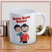 Benim Süper Babam Baskılı Babalar Günü Kupa Bardak Baskılı Kahve Kupa Bardak-1 - 1