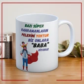 Bazı Kahramanların Pelerini Yoktur Baskılı Babalar Günü Kupa Bardak Kahve Kupa Bardak-1 - 1