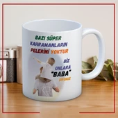 Bazı Kahramanların Pelerini Yoktur Baskılı Babalar Günü Kupa Bardak-2 thumbnail 1