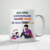 Bazı Kahramanların Pelerini Yoktur Baskılı Babalar Günü Kupa Bardak Kahve Kupa Bardak - 1