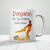 Dünyanın En İyi Babası Benim Babam Baskılı Babalar Günü Kupa Bardak Kahve Kupa Bardak thumbnail 1