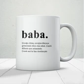 Baba Kelime Anlamı Baskılı Babalar Günü Kupa Bardak Kahve Kupa Bardak thumbnail 1