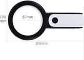 30x 12ışıklı Büyüteç Taşınabilir Çıft Katmanlı Optik Cam Okuma Büyüteç 229018 thumbnail 3