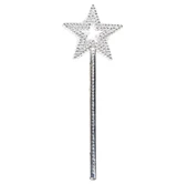 Yıldız Model Peri Asası Melek Asası Prenses Asası Metalize Gümüş Renk thumbnail 1