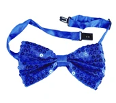 Gece Işıltısı Mavi Payetli Pullu Papyon 7x2 Cm thumbnail 2