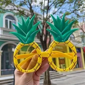 Tropikal Hawaii Ananas Şekilli Parti Gözlüğü 9.5 X 14 Cm - 4