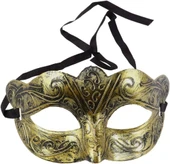 Altın Renk Eskitme Maskeli Balo Maskesi – Venedik Tarzı Parti Maskesi thumbnail 4