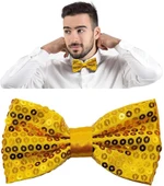 Gece Işıltısı Altın Payetli Pullu Papyon 7x2 Cm - 2
