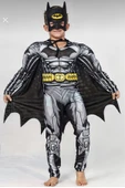 GEZEN AY Batman Kaslı Kostüm - Batman Kaslı Erkek Çocuk Kostümü - 1