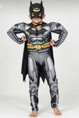 GEZEN AY Batman Kaslı Kostüm - Batman Kaslı Erkek Çocuk Kostümü - 2
