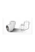 Plastik Pprc Iç Dişli Dirsek 20 Mm 1/2 (5 Adet ) - 2