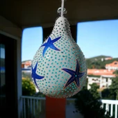 Deniz Yıldızı Desenli Su Kabağı Avize Bahçe Lambası - 3