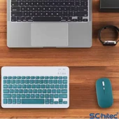 ScHitec Kablosuz Klavye ve Mouse Set Type-C Şarjlı Bluetooth 2.4G Bağlantlılı Mor - 3