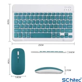ScHitec Kablosuz Klavye ve Mouse Set Type-C Şarjlı Bluetooth 2.4G Bağlantlılı Mor - 5