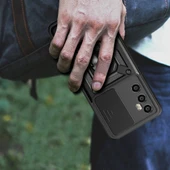 Realme C65 4G Kılıf Magnetik Standlı Kamera Korumalı Sürgülü Kapak thumbnail 5