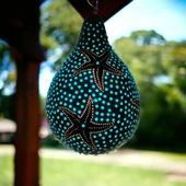 Deniz Yıldızı Desenli Su Kabağı Avize Bahçe Lambası - 1