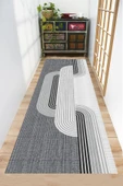 Dijital Baskı Yolluk, Çizgili Yolluk, Makinede Yıkanabilir, Yolluk, Çeyizlik, İskandinav Halı - 1