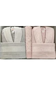 Blossom Happy Aile Bornoz Seti - Pembe Gri - 2