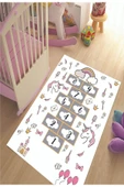 Seksekli Kız Çocuk Halısı, Unicorn Halı, Leke Tutmaz Kaymaz Taban Halı, Yıkanabilir, Oyun Halısı - 5