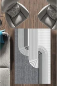 Dijital Baskı Yolluk, Çizgili Yolluk, Makinede Yıkanabilir, Yolluk, Çeyizlik, İskandinav Halı - 2