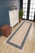Dijital Baskı Jüt Görünümlü Halı, Hasır Halı, Yıkanabilir, Salon Halısı, Yolluk, İskandinav Halı, - 5